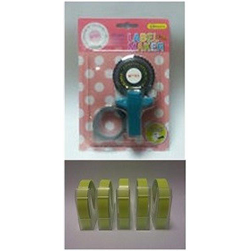 Motex E101 Embossing Tape Gun Starter Pack - Yellow
