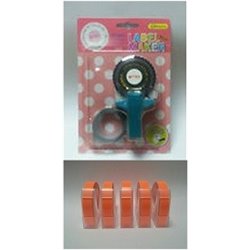 Motex E101 Embossing Tape Gun Starter Pack - Fluorescent Pink