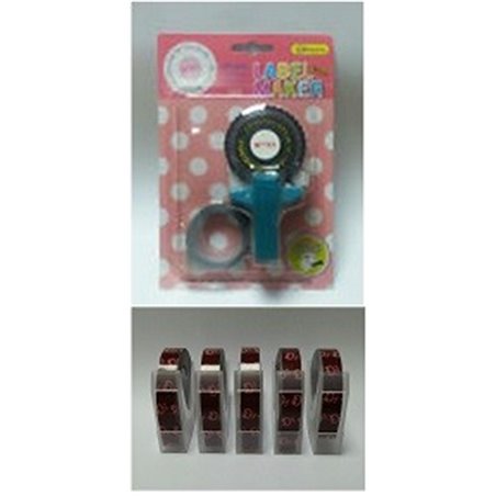 Motex E101 Embossing Tape Gun Starter Pack - Flower Pattern