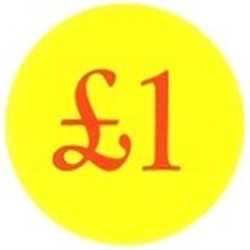 '£1' Promotional Labels / Stickers - Qty: 500