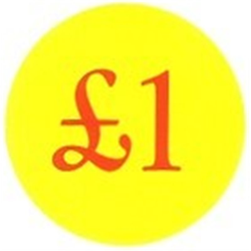 '£1' Promotional Labels / Stickers - Qty: 500