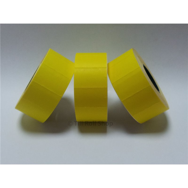 30,000 Yellow Permanent Price Gun Pricing Labels - 26mm x 16mm - CT7