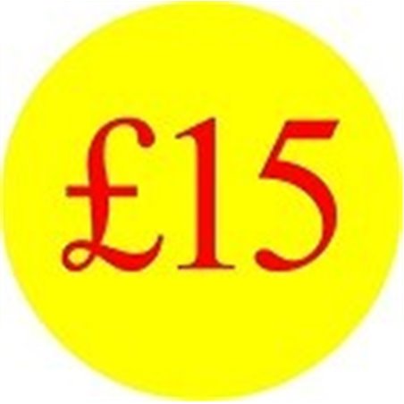 '£15' Promotional Labels / Stickers - Qty: 500