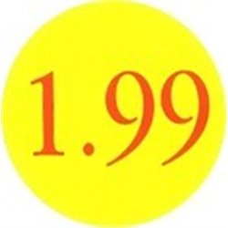'1.99' Promotional Labels / Stickers - Qty: 500
