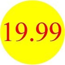 '19.99' Promotional Labels / Stickers - Qty: 500