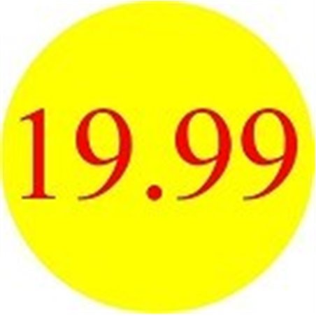 '19.99' Promotional Labels / Stickers - Qty: 500