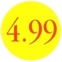 '4.99' Promotional Labels / Stickers - Qty: 500