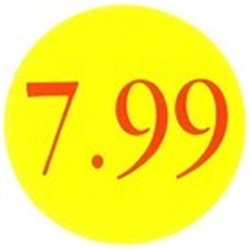 '7.99' Promotional Labels / Stickers - Qty: 500