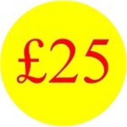 '£25' Promotional Labels / Stickers - Qty: 500