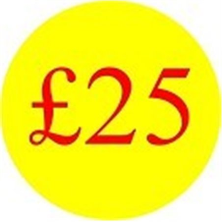 '£25' Promotional Labels / Stickers - Qty: 500
