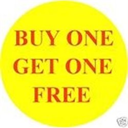 'Buy One Get One Free' Promotional Labels / Stickers - Qty: 2000