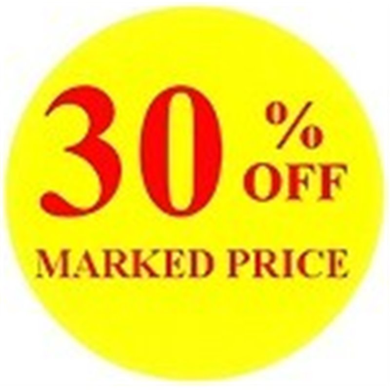 '30% off' Promotional Labels / Stickers - Qty: 2000 '30% off' Promotional Labels / Stickers - Qty: 2000