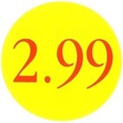 '2.99' Promotional Labels / Stickers - Qty: 2000