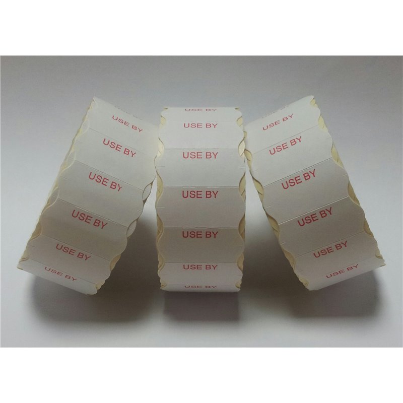 45,000 White 'Use By' 26mm x 12mm Price Gun Labels CT4 Puma Lynx Motex Pricing