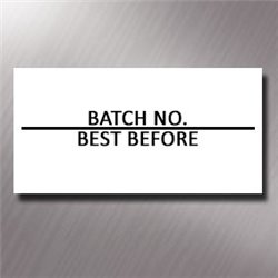 30,000 White 'Batch No / Best Before' Price Gun Pricing Labels - 26mm x 16mm - CT7