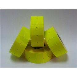 15,000 Fluorescent Yellow Permanent Price Gun Pricing Labels - CT1 22 x 12mm