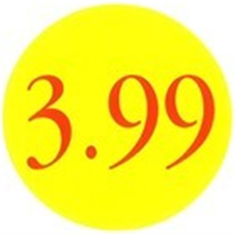 '3.99' Promotional Labels / Stickers - Qty: 2000 '3.99' Promotional Labels / Stickers - Qty: 2000