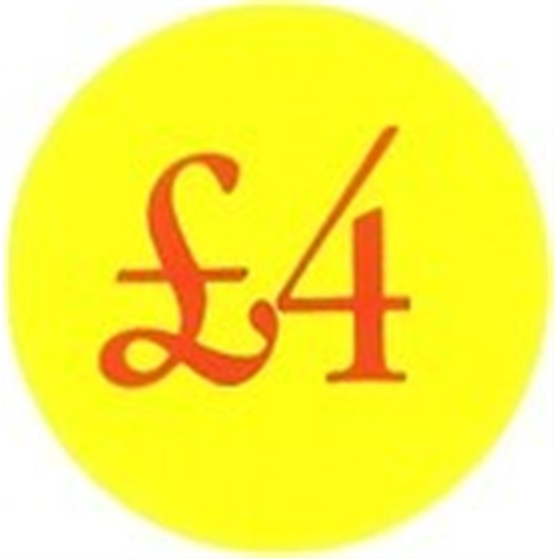 '£4' Promotional Labels / Stickers - Qty: 500 '£4' Promotional Labels / Stickers - Qty: 500