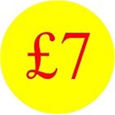 '£7' Promotional Labels / Stickers - Qty: 500