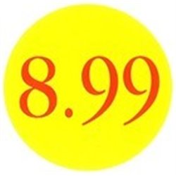 '8.99' Promotional Labels / Stickers - Qty: 500