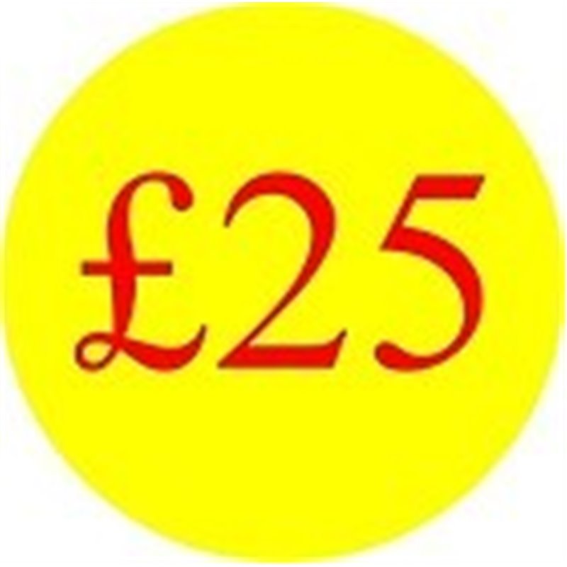 '£25' Promotional Labels / Stickers - Qty: 500 '£25' Promotional Labels / Stickers - Qty: 500