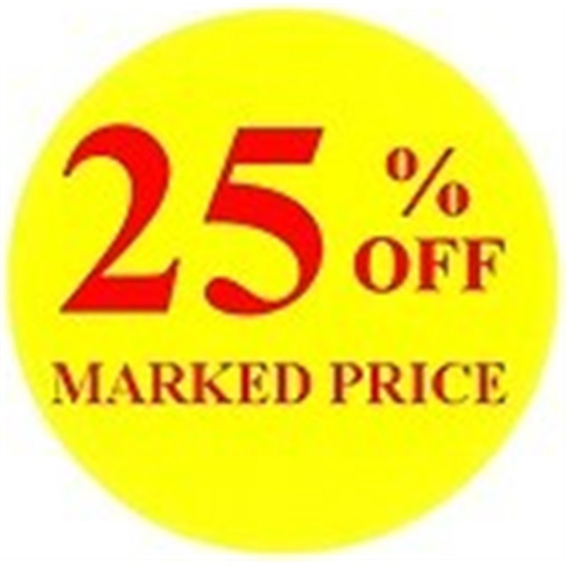 '25% off' Promotional Labels / Stickers - Qty: 2000 '25% off' Promotional Labels / Stickers - Qty: 2000