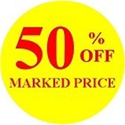 '50% off' Promotional Labels / Stickers - Qty: 500