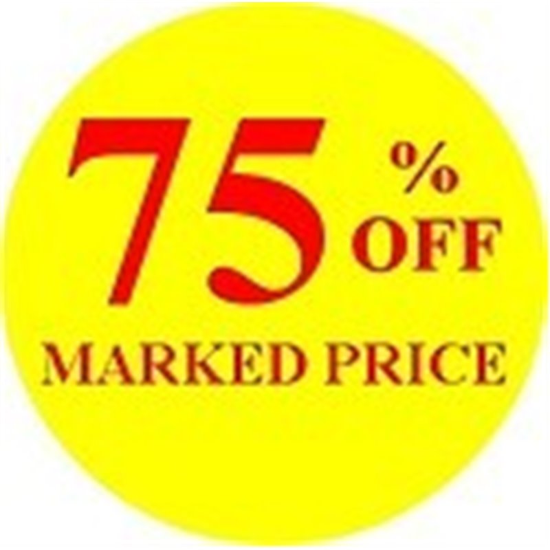 '75% off' Promotional Labels / Stickers - Qty: 2000