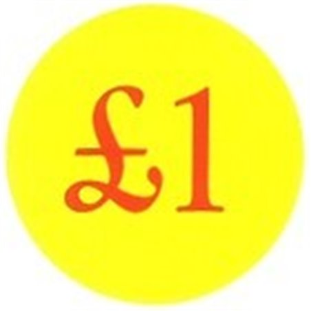 '£1' Promotional Labels / Stickers - Qty: 2000