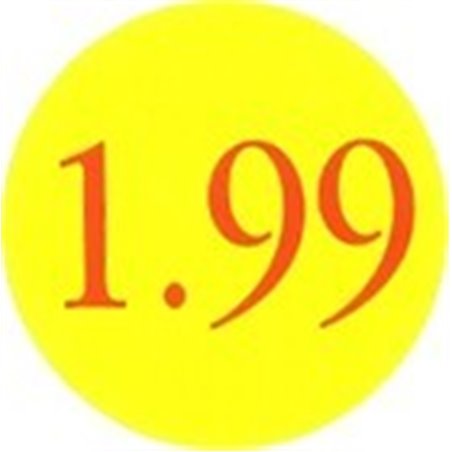 '1.99' Promotional Labels / Stickers - Qty: 500