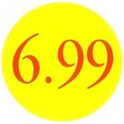 '6.99' Promotional Labels / Stickers - Qty: 500