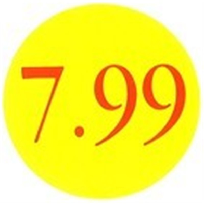 '7.99' Promotional Labels / Stickers - Qty: 2000 '7.99' Promotional Labels / Stickers - Qty: 2000