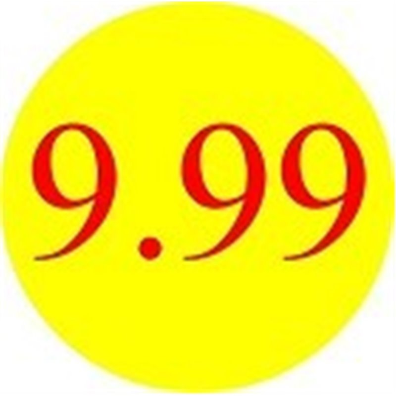 '9.99' Promotional Labels / Stickers - Qty: 2000 '9.99' Promotional Labels / Stickers - Qty: 2000