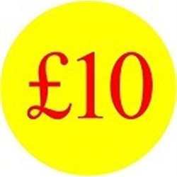 '£10' Promotional Labels / Stickers - Qty: 2000