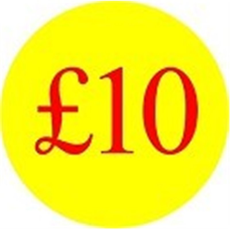 '£10' Promotional Labels / Stickers - Qty: 2000 '£10' Promotional Labels / Stickers - Qty: 2000