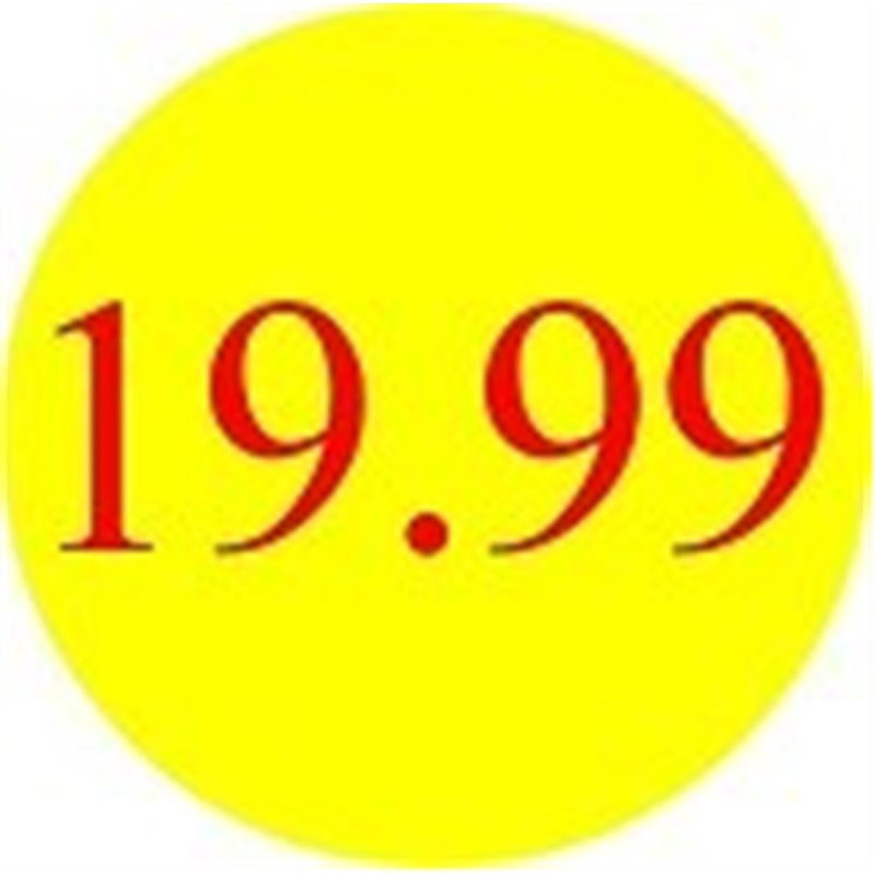 '19.99' Promotional Labels / Stickers - Qty: 2000 '19.99' Promotional Labels / Stickers - Qty: 2000