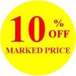 '10% off' Promotional Labels / Stickers - Qty: 2000