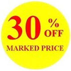 '30% off' Promotional Labels / Stickers - Qty: 2000