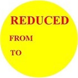 'Reduced' Promotional Labels / Stickers - Qty: 500