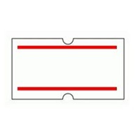 15,000 White Peelable (Red Border) Price Gun Pricing Labels - CT1 22 x 12mm