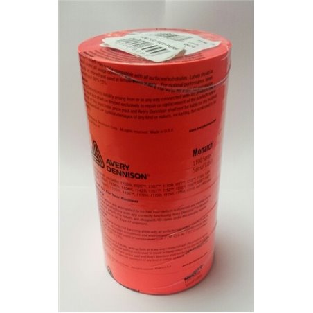 20,000 Monarch Paxar 1131 Price Gun Labels Fluorescent Red Peel