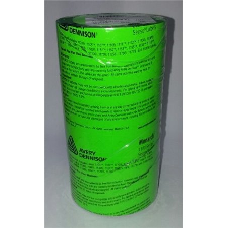 14,000 Monarch Paxar 1136 Price Gun Labels Fluorescent Green Permanent