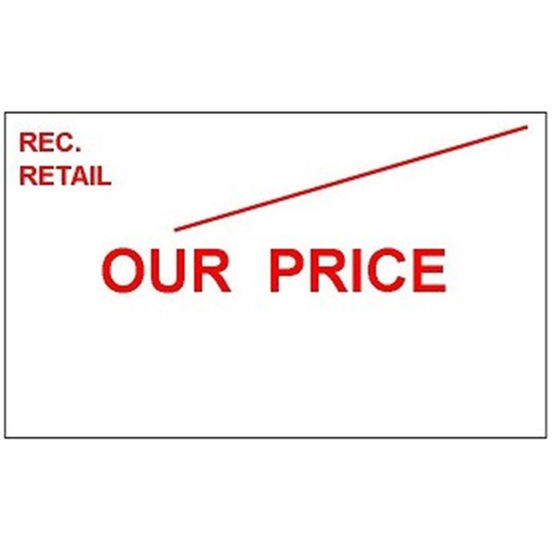 30,000 White 'Our Price' Price Gun Pricing Labels - 26mm x 16mm - CT7